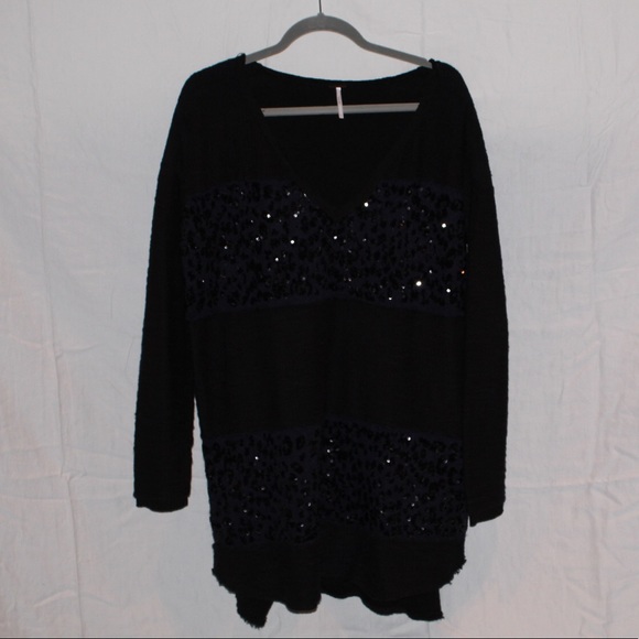 Black and Navy Free People Dress - Picture 1 of 5